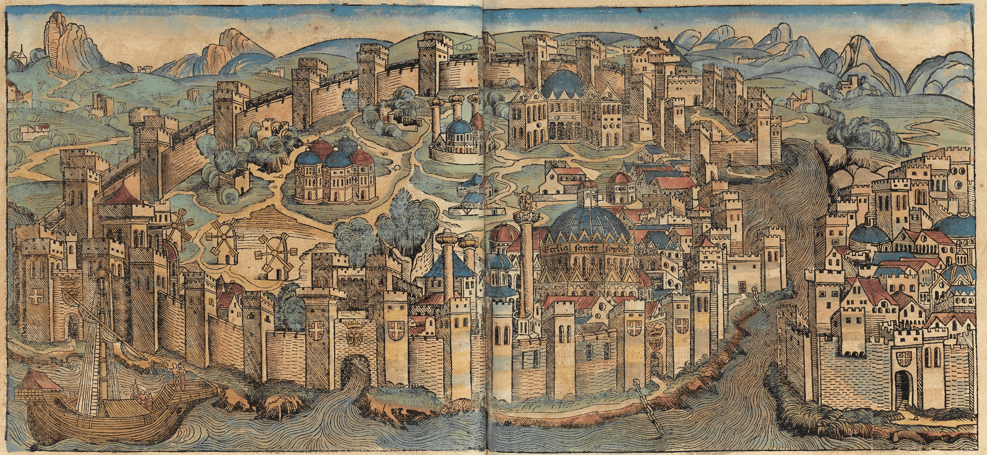 Constantinopel — Schedel, Liber Chronicarum, 1493